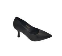 Francesco Milano A08-01a decollete pelle nera tacco 8cm fondo gomma 5/6