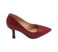 Francesco Milano A08-01a decollete pelle rossa tacco 8cm fondo gomma 5/6