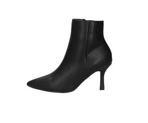 Francesco Milano A08-06A Nero Stivaletto Pelle Cerniera laterale Tacco 7 cm (numeric_39)