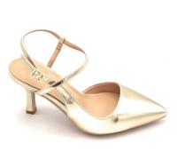 Francesco Milano A08-19a slingback laminato platino cinturino tacco 8cm C