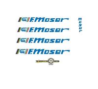 Francesco Moser 51.151 " bicycle decals, Trasferibili, Adesivi - Blu - N.32