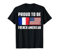 Francese Americano Nonno Mamma papà Amo USA Amo La Francia Maglietta