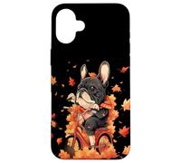 Francese Bulldog Frenchie Bicicletta Autunno Del Ringraziamento Custodia per iPhone 16 Plus