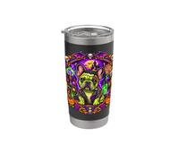Francese Bulldog Frenchie Frankenstein Mostro Spettrale Horror Bicchiere termico in acciaio inox doppia parete