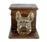 Francese Bulldog Grande Urna Con Uno Grandi Testa di Cane Art-Dog