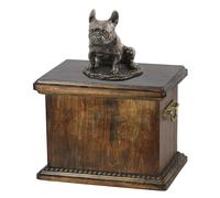 Francese Bulldog II Holzurne Con Una Statua Art-Dog