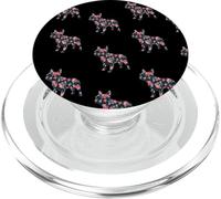 Francese Bulldog Rose Motivo Floreale Frenchie PopSockets PopGrip per MagSafe