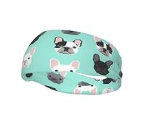 Francese Bulldog1 Stampa Confortevole Sport Sweatband Per Uomini Donne Elastico Traspirante Per La Corsa Yoga