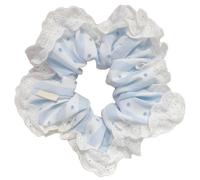 Francese Elastico Dei Capelli Scrunchies Per La Ragazza A Righe Modello Corda Dei Capelli Con Pizzo Trim Decalcomanie Molla