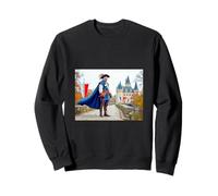 Francese guardie moschettiere ponte con moschetto e mantello fluente Felpa