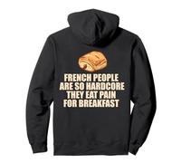 Francese Hardcore Mangiare Dolore Colazione Pun Meme sul Retro Felpa con Cappuccio