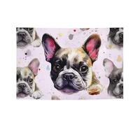 Francese Little Bulldog Banner Party Decor Sfondo Bandiera Festa di Compleanno Fotografia Sfondo Decorazione Banner e Segnali Decorazione da Parete Banner Feste Forniture Bomboniere 180 x 119 cm