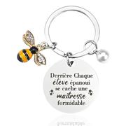 francese Maestro Insegnante Portachiavi Lettera Portachiavi Regalo per il Giorno Dell'insegnante Portachiavi Donna Personalizzato Gratitudine Insegnante Regalo di Laurea Regalo Compleanno Natale