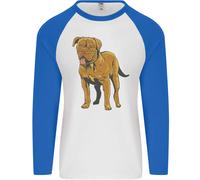 Francese Mastiff Dogue Bordeaux Cane Uomo L/S Baseball T-Shirt