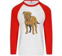 Francese Mastiff Dogue Bordeaux Cane Uomo L/S Baseball T-Shirt