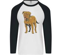 Francese Mastiff Dogue Bordeaux Cane Uomo L/S Baseball T-Shirt