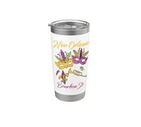 Francese New Orleans Mardi Gras Souvenir Bourbon Street Bicchiere termico in acciaio inox doppia parete
