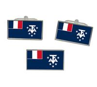 Francese Southern E Antartico Lands Bandiera Gemelli E Fermacravatta Set