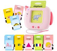 Francese Standard, Educativi Flashcards Parlanti, Amico Vocabolo Gioco 2-6 Anni, 400 Parole Giocattoli Montessori Apprendimento, Prescolari Giochi Educativi, Regali Bambini 2,3,4,5,6 (Rosa, FR)