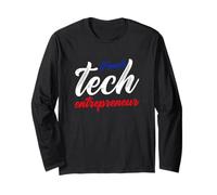 Francese Tecnologia Imprenditore Francia Leader Startup Maglia a Manica