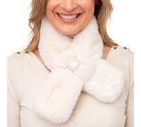 Franchetti Bond Sciarpina in pelo sintetico con spilla