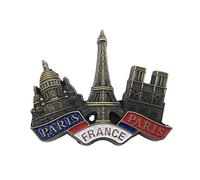 Francia 3D metallo Parigi Torre Frigorifero Magnete Viaggi Souvenirs Frigo Magnete Decorazione Casa e Cucina Adesivo Magnetico Collezione
