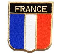 Francia bandiera - Toppe termoadesive Patch Toppa ricamate, misura: 6,2 x 7,5 cm