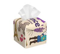 Francia cultura Simboli Stampa Tissue Box Copertura, Cuoio Porta Tessuto Decorativo Box Holder Per Cucina, Bagno