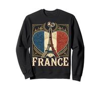 Francia Cuore Vintage Nazionale Felpa