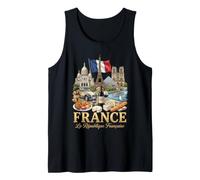 Francia la Republique Francaise Viaggi Parigi Icone Canotta