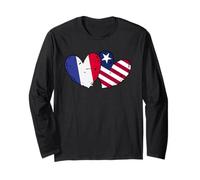 Francia, Liberia, cuore d'amore, doppia bandiera della Liberia francese Maglia a Manica