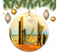 Francia Omaha Beach Natale Albero di Natale Ornamento Decorazione Matrimonio Ciondolo Appeso Decorazione Città Viaggio Souvenir Collection