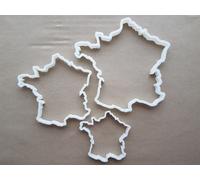 Francia Paese Mappa Atlante Forma Biscotti Taglierino Dough Pasta Ripieno Sharp