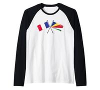 Francia Seychelles Bandiere Incrociate Radici francesi Seychelles Maglia con Maniche Raglan