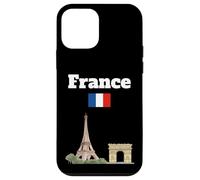 Francia souvenir Torre Eiffel Arc De Triomphe bandiera francese Custodia per iPhone 12 mini