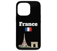 Francia souvenir Torre Eiffel Arc De Triomphe bandiera francese Custodia per iPhone 13 Pro