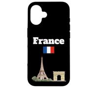 Francia souvenir Torre Eiffel Arc De Triomphe bandiera francese Custodia per iPhone 16