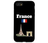 Francia souvenir Torre Eiffel Arc De Triomphe bandiera francese Custodia per iPhone SE (2020) / 7/8