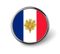 Francia, stemma della bandiera francese, piccolo bottone rotondo, spilla da bavero, distintivo per borsa, 1 pollice, accessori per camicie