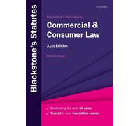 Francis Rose Blackstone's Statutes on Commercial & Consumer Law (Tascabile)