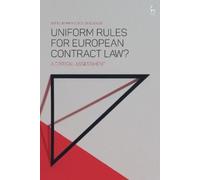 Francisco de Elizald Uniform Rules for European Contract Law (Copertina rigida)