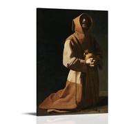 Francisco De Zurbaran, poster decorativo da appendere alla parete di San Francesco d'Assisi, per camera da letto, 60 x 90 cm