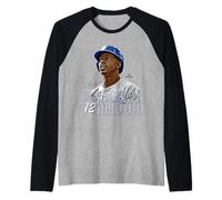 Francisco Lindor | Giocatore di Baseball New York M| MLBFLI303N Maglia con Maniche Raglan