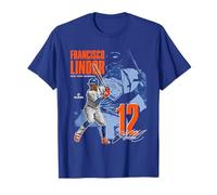 Francisco Lindor | Giocatori di Baseball di New York M| MLBFLI304N Maglietta