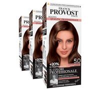 Franck Provost Tinta Permanente Riutilizzabile per Capelli con Trattamento di Bellezza Colorazione Professionale Copertura Ottimale Lunga Durata Colore 5.0 Castano chiaro radioso - 3 Tinte