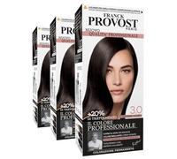 Franck Provost Tinta Permanente Riutilizzabile per Capelli con Trattamento di Bellezza Colorazione Professionale e Copertura Ottimale Lunga Durata Colore 3.0 Castano scuro - 3 Tinte