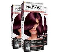 Franck Provost Tinta Permanente Riutilizzabile per Capelli con Trattamento di Bellezza Colorazione Professionale e Copertura Ottimale a Lunga Durata Colore 4.26 Viola profondo - 3 Tinte