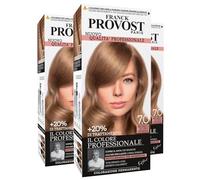Franck Provost Tinta Permanente Riutilizzabile per Capelli con Trattamento di Bellezza Colorazione Professionale e Copertura Ottimale a Lunga Durata Colore 7.0 Biondo scuro cenere - 3 Tinte