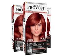 Franck Provost Tinta Permanente Riutilizzabile per Capelli con Trattamento di Bellezza Colorazione Professionale e Copertura Ottimale a Lunga Durata Colore 6.66 Rosso intenso - 3 Tinte