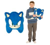 Franco Cuscino decorativo in peluche super morbido (prodotto con licenza ufficiale), 40,6 cm, Sonic